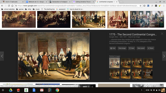The first continental congress has been created