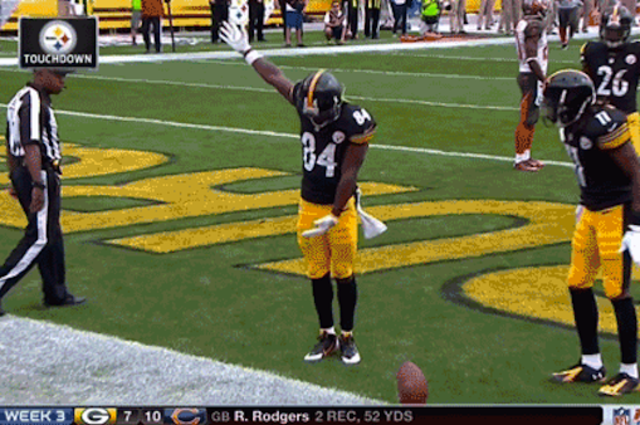 He scored his first touchdown against the Tennessee Titans