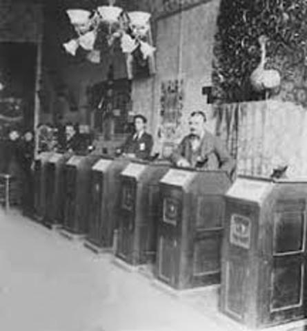 The first kinetoscope  parlor