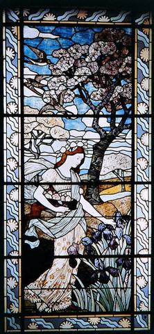 E. Grasset, Primavera, vetrata, 1894