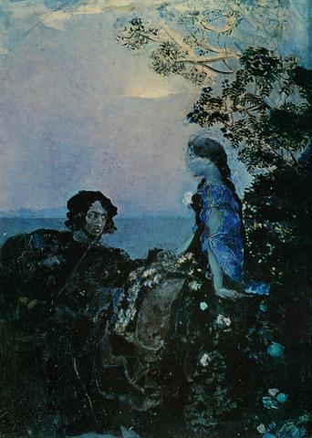 M. A. Vrubel’, Amleto e Ofelia, 1888