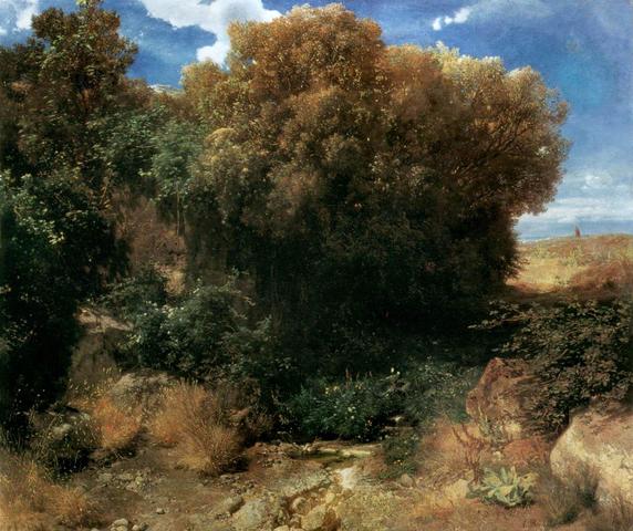 A. Böcklin, Paesaggio della campagna romana, 1856