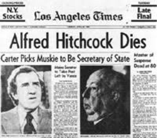 Hitchcock dies