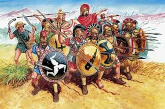 730 a.c  La primera guerra mesenia