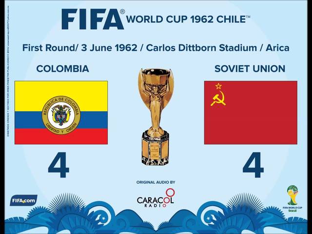 Empate 4-4 con los sovieticos y gol olimpico de Marcos Coll