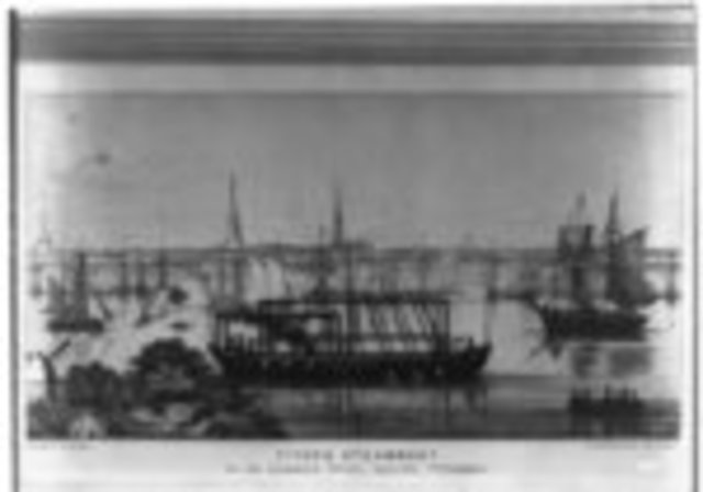 Steam Boat connecting canals of United States