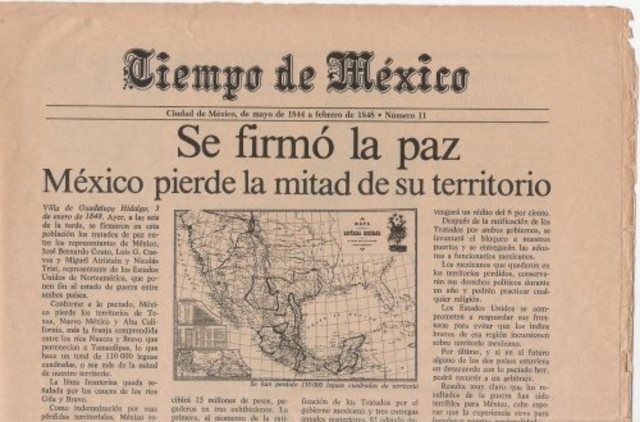 perdida del territorio Mexicano