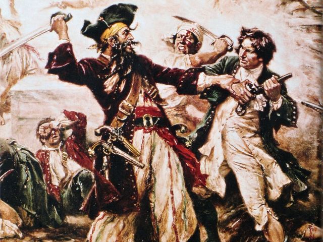 Blackbeard the pirate killed