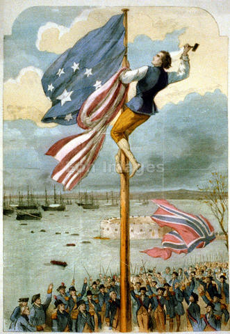 The last British troops evacuated New York City,