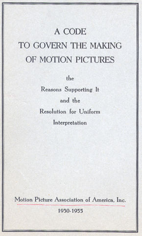 The Motion Picture Production Code