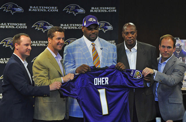 Michael Oher drafted by the Baltimore Ravens