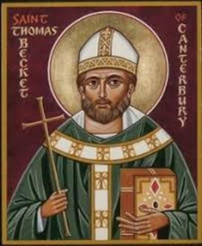 Thomas Becket, The Archibishop of Canterbury, Died.