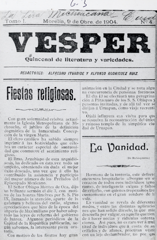 Creación de los periódicos "La mujer meicana" y "Vésper" los cuales defendían a los trabajadores y estaban contra la dictadura.