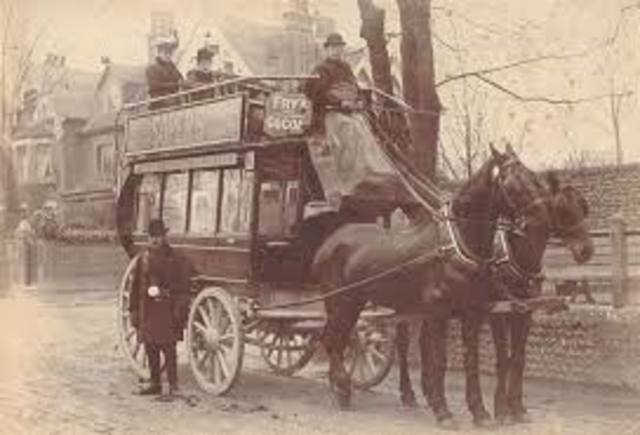 First horse drawn bus service