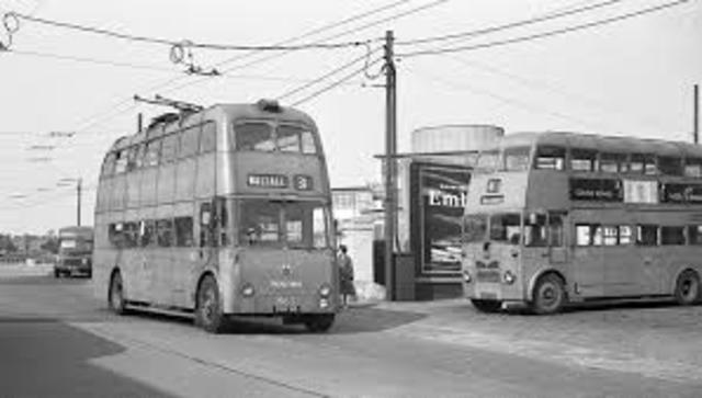In most towns electric trams are replaced by buses