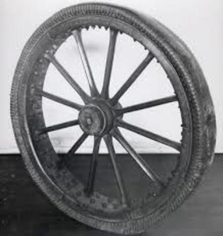 Pneumatic rubber tyres invented