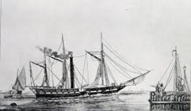 Steamships use the English Channel.