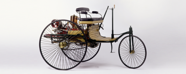 The first ever motorized car was invented.