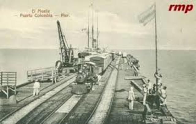 Inauguracion del muelle de Puerto Colombia