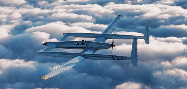 Aircraft designer Burt Rutan crafts Voyager for flying around the world nonstop on a single load of fuel.