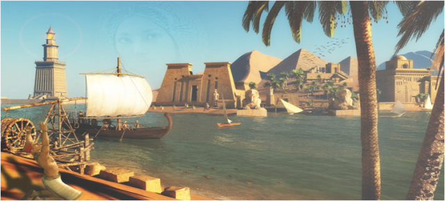 Landbouwstedelijke samenleving in Egypte.