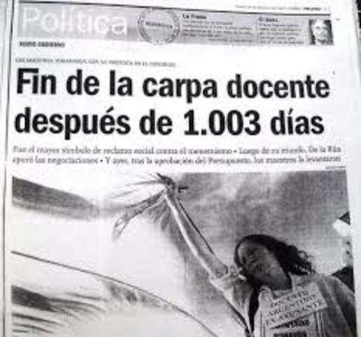 Se levanta la Carpa Blanca