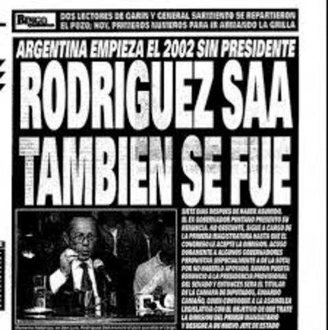 Renuncia Rodríguez Saá