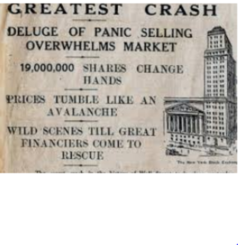 Stock Market Crashes “Black Tuesday”