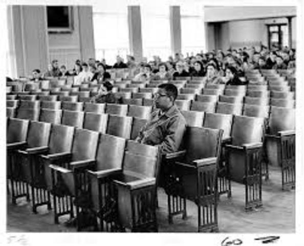 Federal courts orders desegregation of Schools