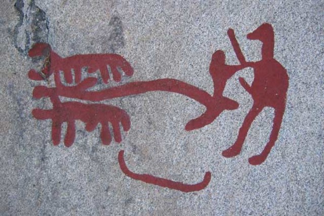 Rotstekeningen van een ploeg machine werden gemaakt