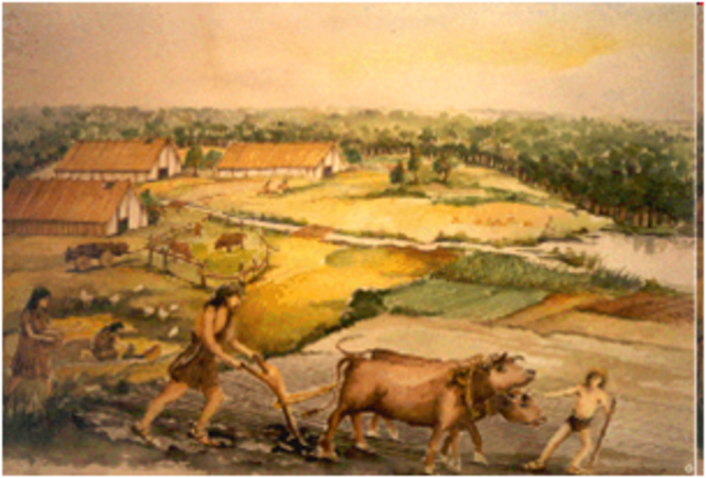 de landbouw word uitgevonden