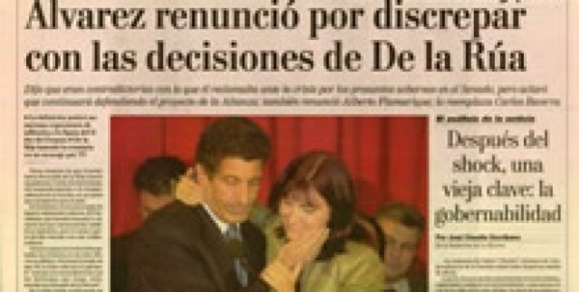 Renuncia de Carlos "Chacho Álvarez"