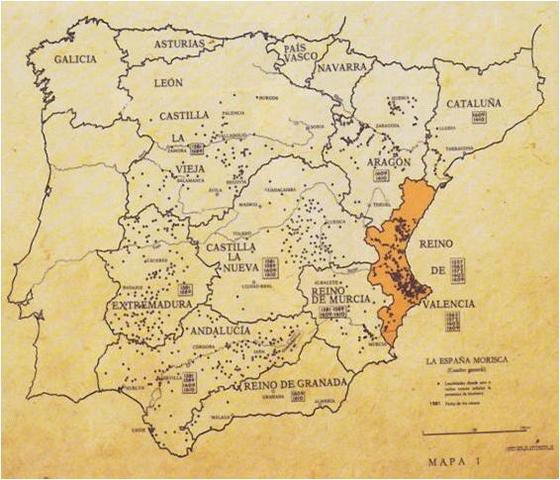 Ano que los Moriscos fueron expulsados de Espana.