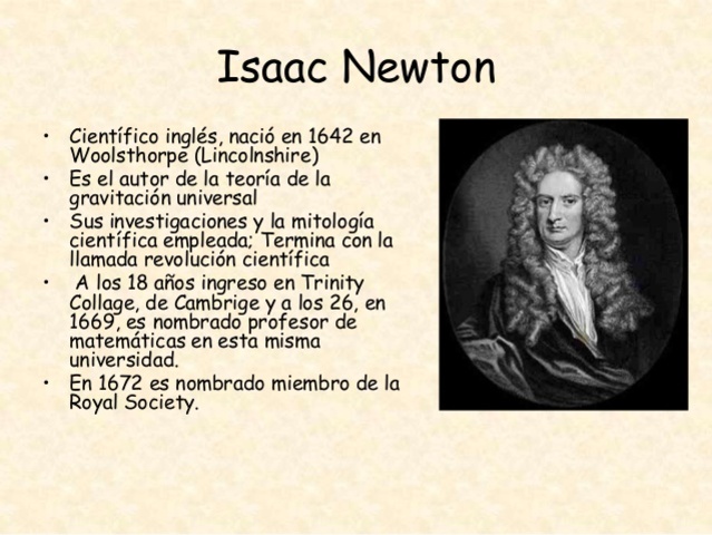 Nacimiento de Isaac Newton