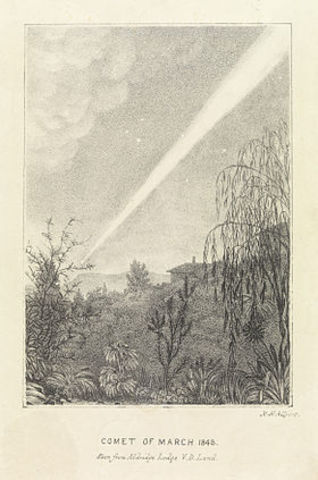 Aparición de un cometa (1843 I)