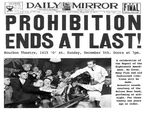 Prohibition is Ended