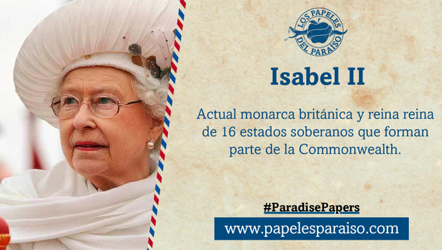 Se revela que la reina Isabel II de Inglaterra esta involucrada en el caso "paradise papers"