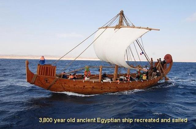 Egyptians made Sea Faring boats.