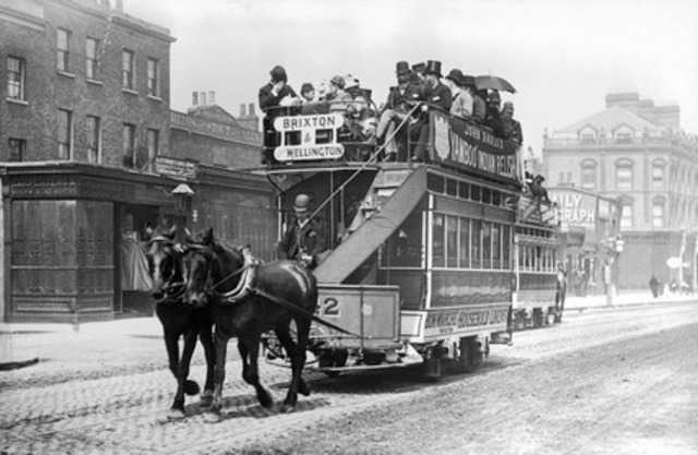 Trams were used