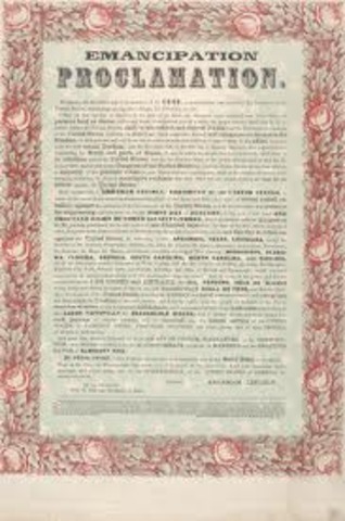 Lincoln presents the nation with the Emancipation Proclomation