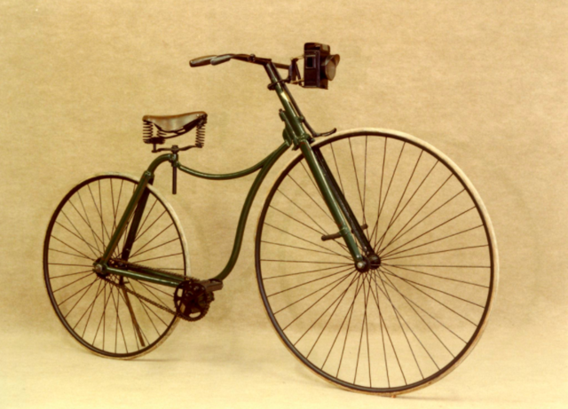Modern bicycle able to be steered.