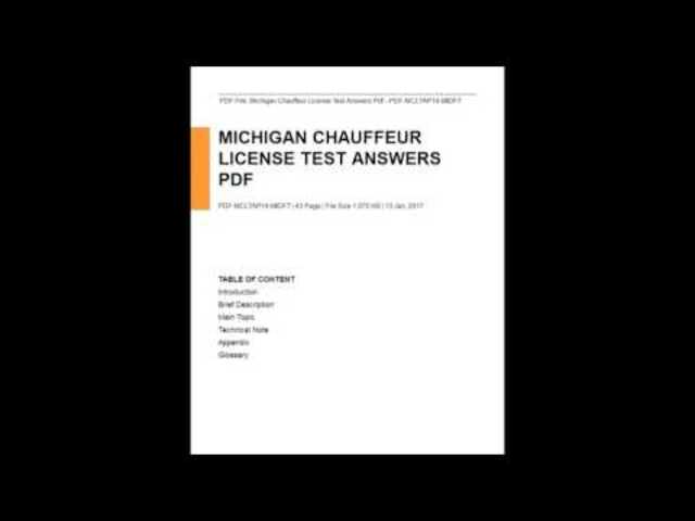 Chauffeur Exam