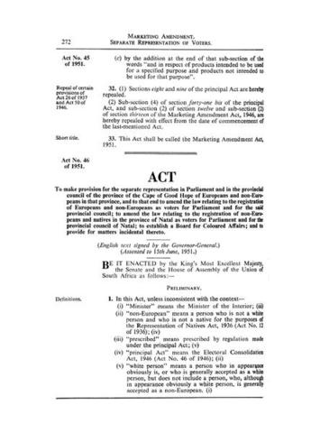 Separate Representation of Voters Act