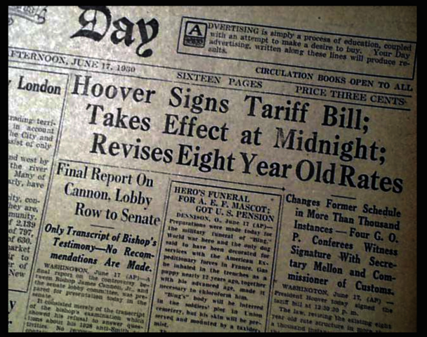 Smoot- Hawley Tariff Act