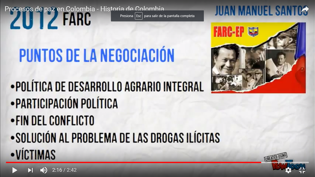 SANTOS Y EL PROCESO DE PAZ