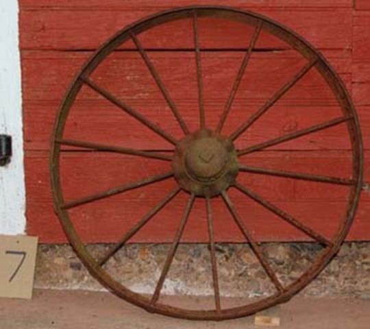iron rimmed wheel