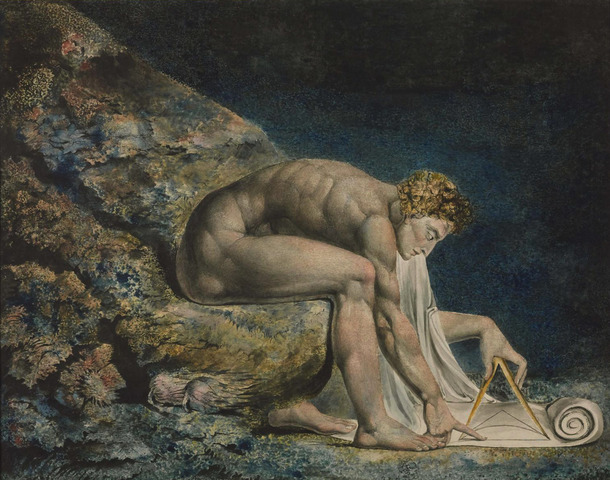 Newton según el visionario pintor William Blake