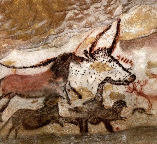 De grotschildering in Lascaux