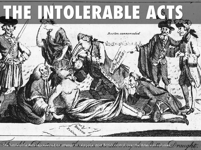 Intolerable/Coercive Acts of 1774
