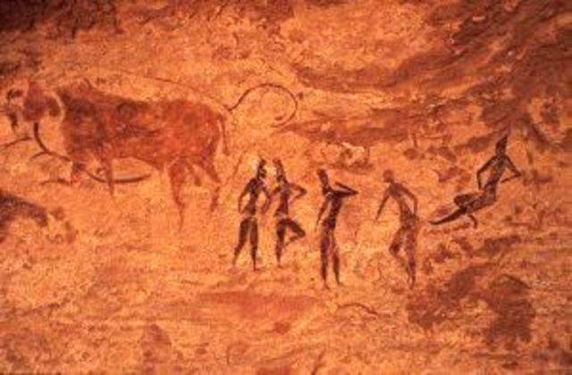 Rotstekeningen in Zuid-Algerije.